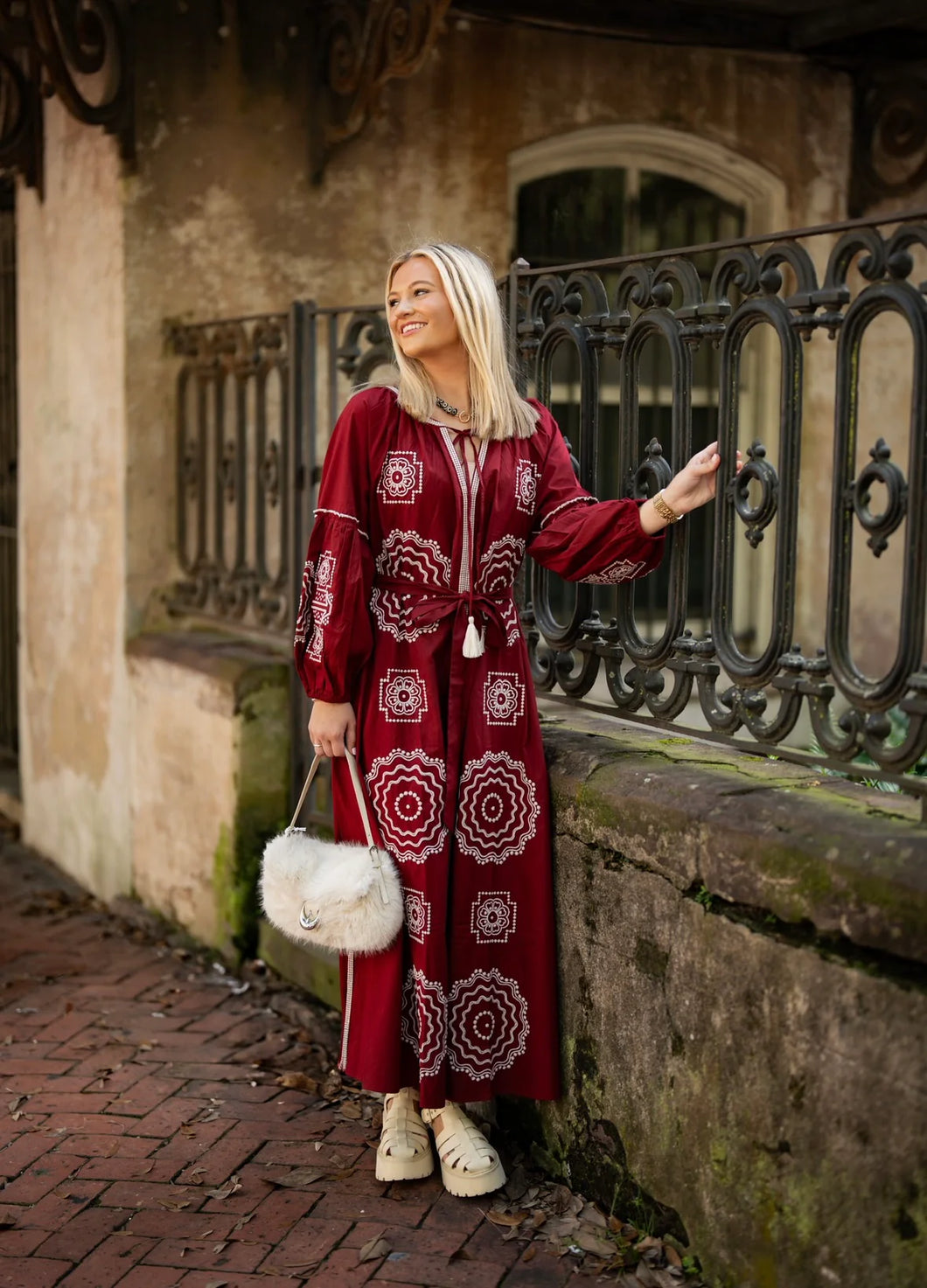 Crimson + White Caftan