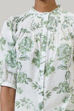 Load image into Gallery viewer, Floral Blossom Smocked Mock Neck Top
