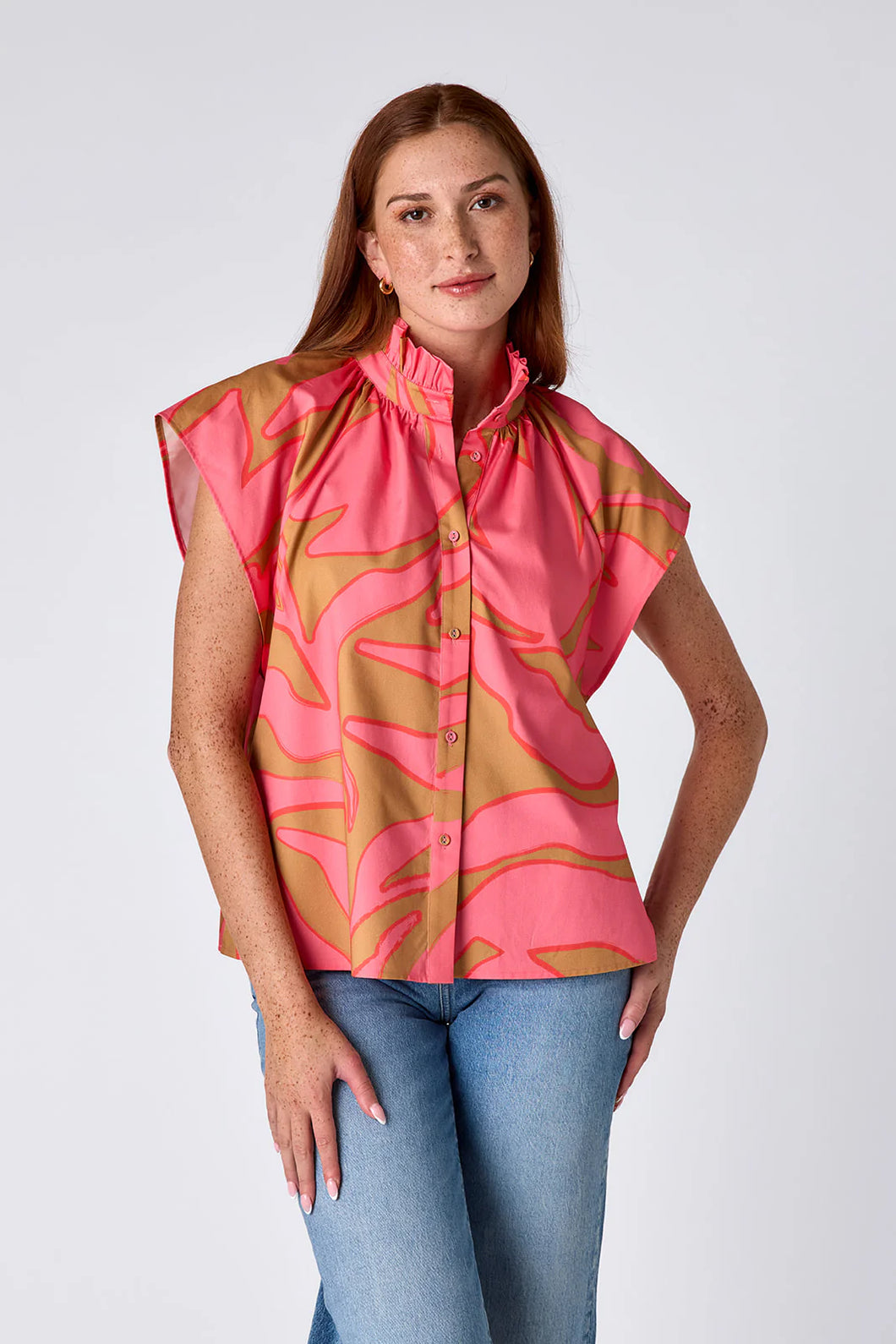Pressed Floral Billie Blouse