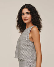 Load image into Gallery viewer, Hatch Stripe Sleeveless Boat Neck Top
