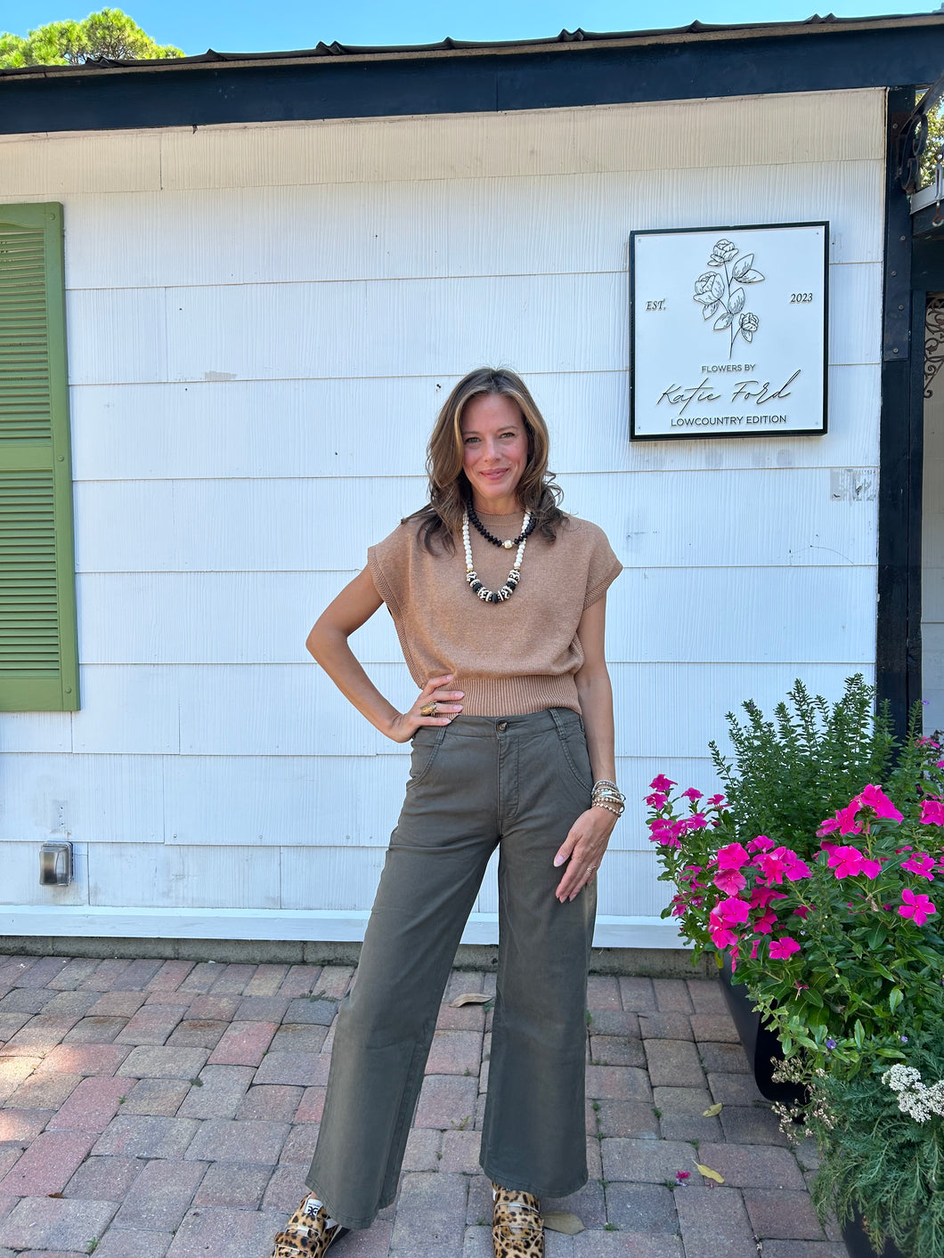 Olive Wide Leg Meg