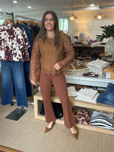Front Seam Ponte Ankle Pant