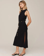 Load image into Gallery viewer, Bias Midi Dress with Beaded Belt
