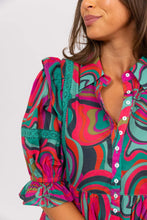 Load image into Gallery viewer, Jewel Swirl Maxi Ruffle Dress
