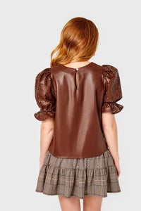 Faux Leather Connie Anne Top