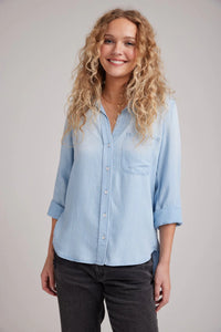 Washed Shirt Tail Button Down