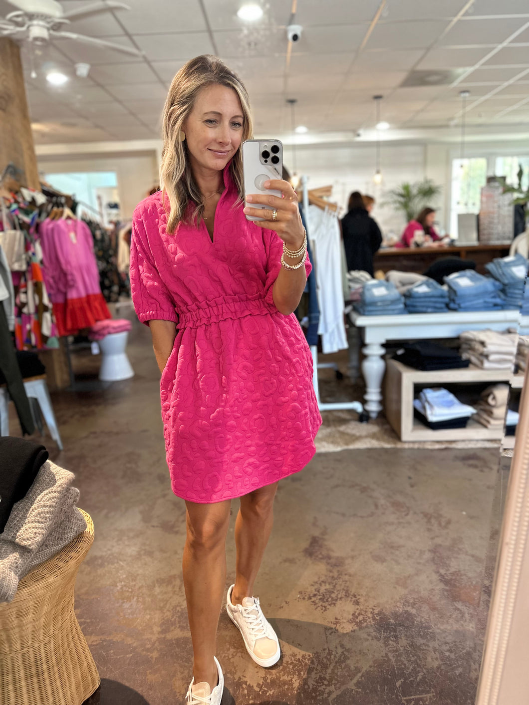 Quilted Jacquard Palmer Dress