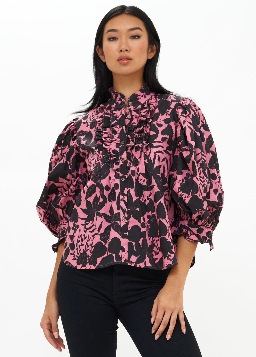 Willow Ruffle Front Blouse