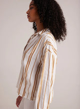 Load image into Gallery viewer, Striped Shirred Shoulder Top
