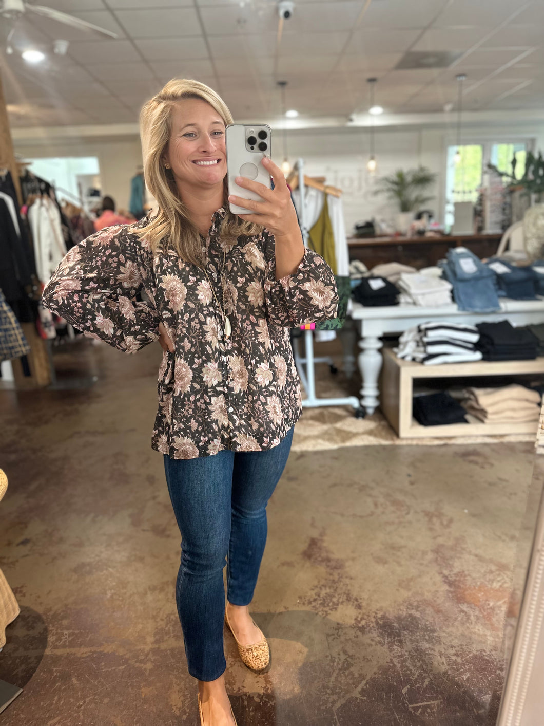 Espresso Lavender Blouse
