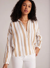 Load image into Gallery viewer, Striped Shirred Shoulder Top
